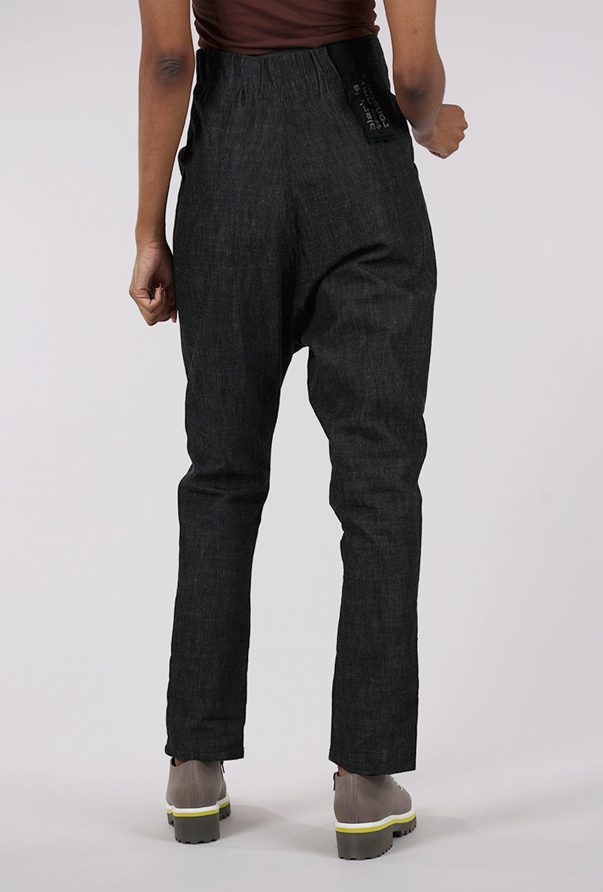 Studio B3 Hilly High Waist Denim Pants, Black