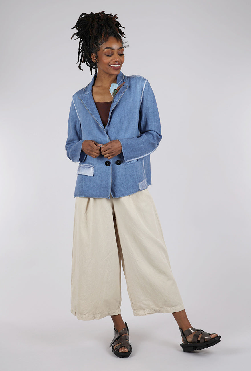 Umit Unal Lonnie Linen Jacket, Blue