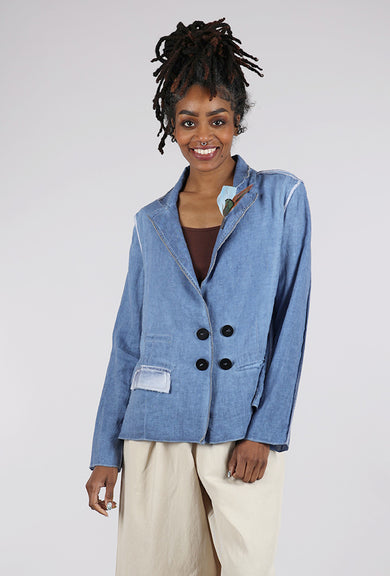 Umit Unal Lonnie Linen Jacket, Blue