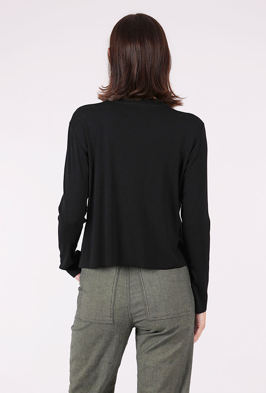 Heyne Bogut Micro Rib Crop Tee, Frida/Black