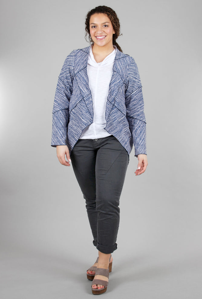 Flutter Patch Bark Print Jacket, Century Blue