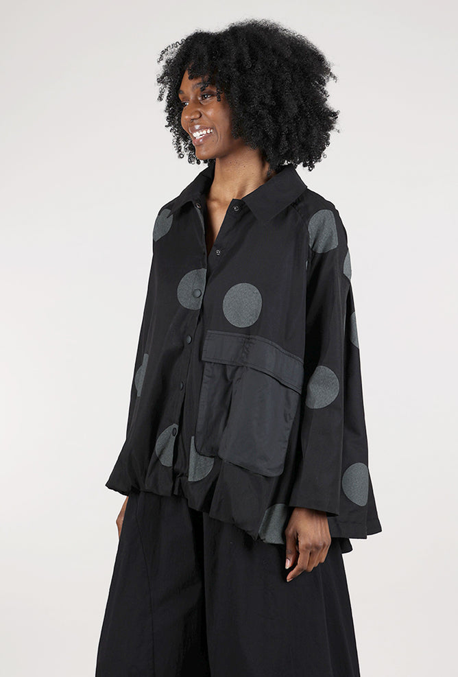 Vanite Couture Bubble Hem Dot Topper, Black