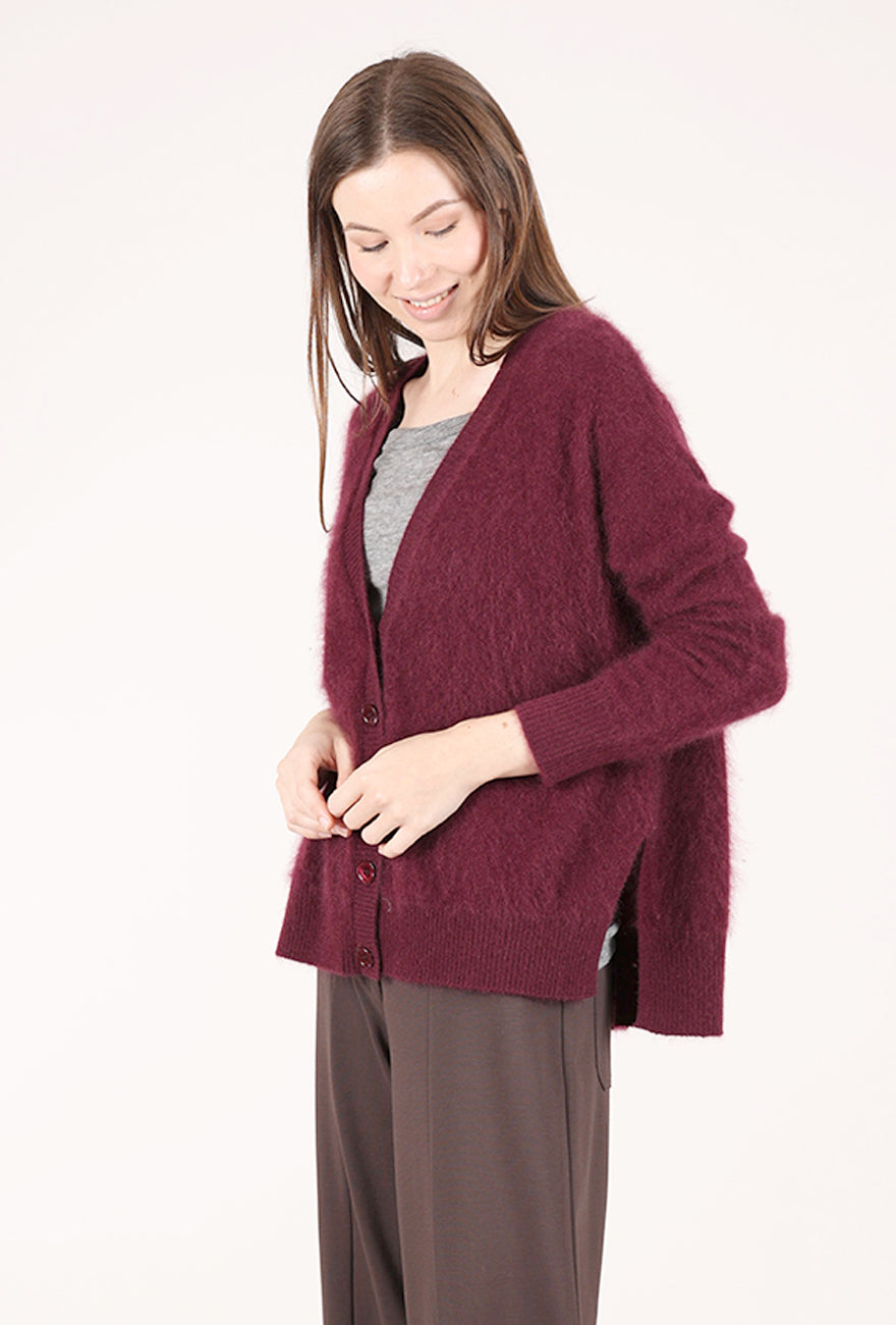 Estheme Cashmere Brushed Cashmere Grandpa Cardie, Soja