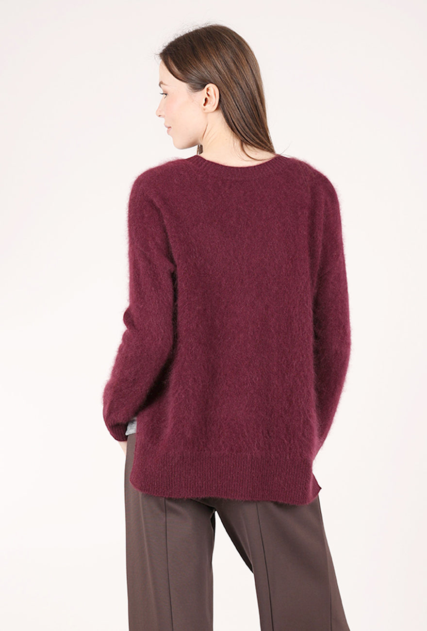 Estheme Cashmere Brushed Cashmere Grandpa Cardie, Soja