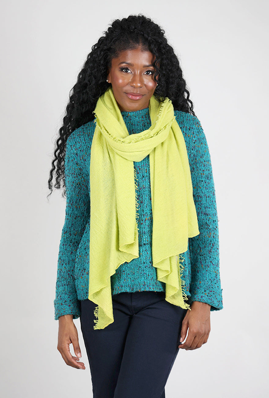 Grisal Love Cashmere Scarf, Lime