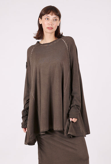 Pluslavie One Shirt, Garment Dye Chocolate