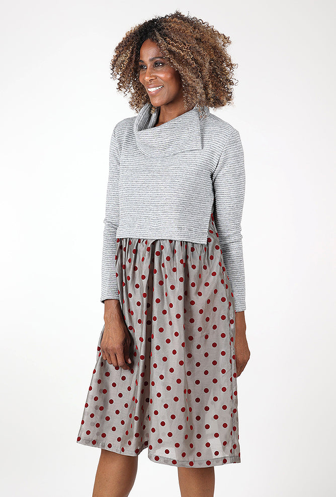 Gershon Bram Seno Layered Look Dress, Gray