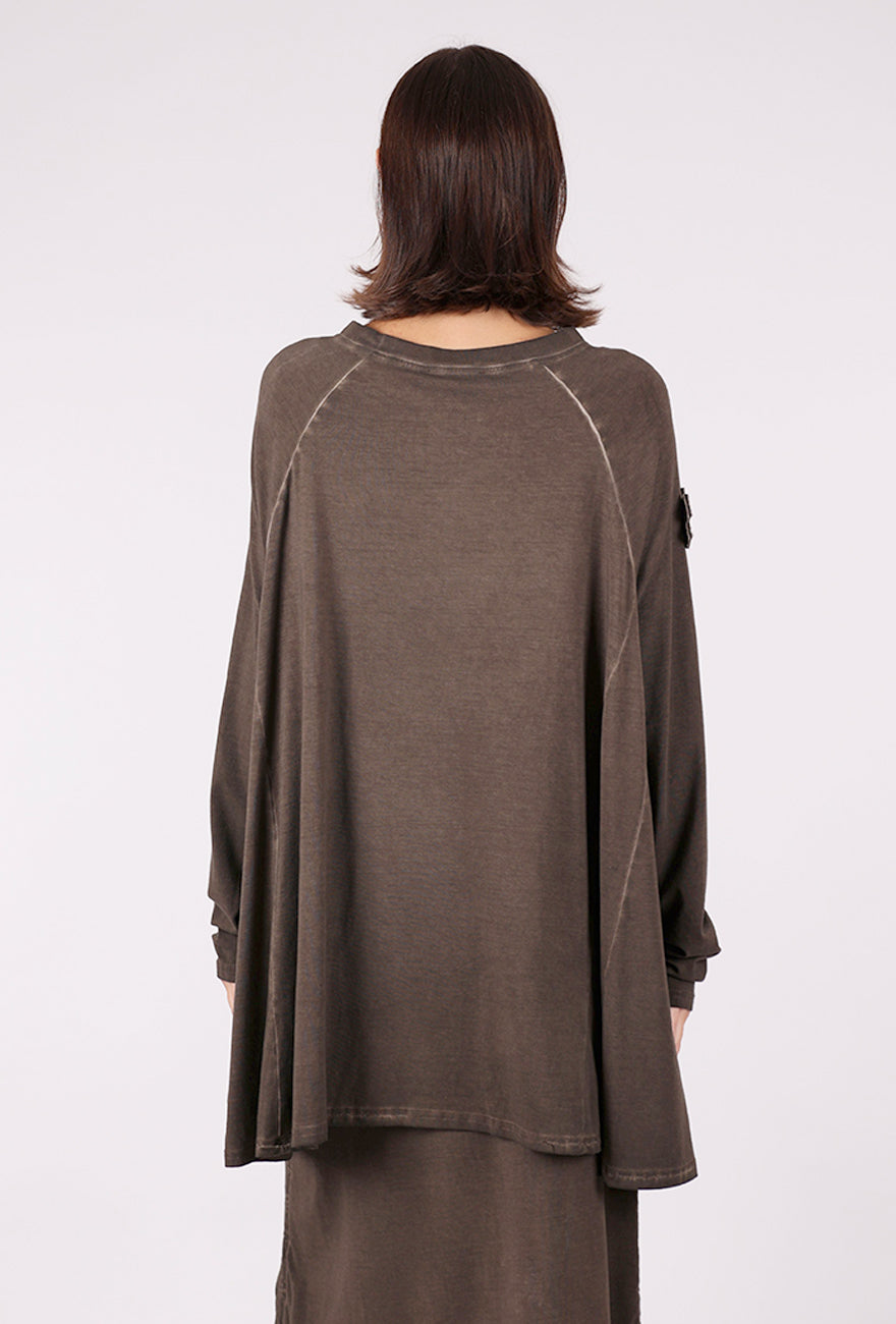 Pluslavie One Shirt, Garment Dye Chocolate
