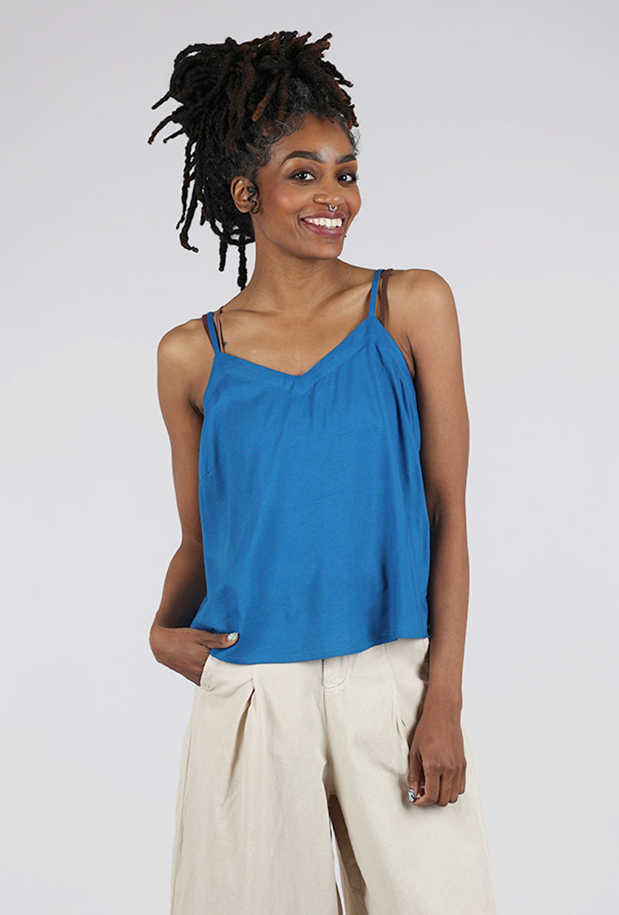 Dress Addict Double V Tank, Indigo