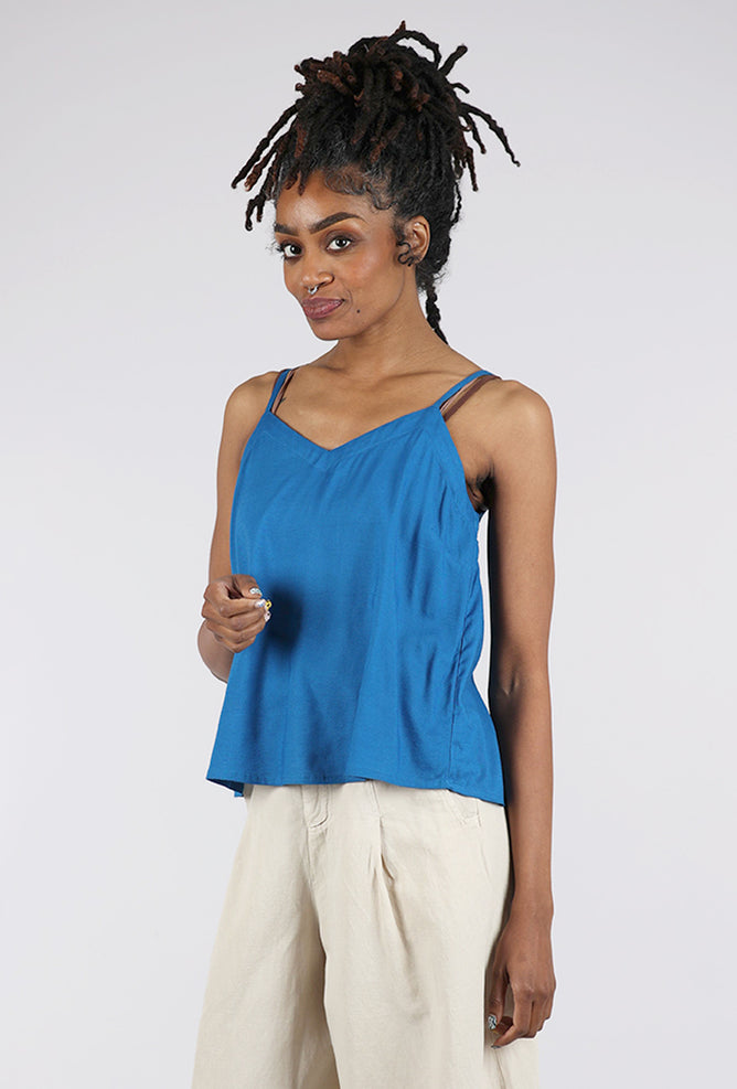 Dress Addict Double V Tank, Indigo