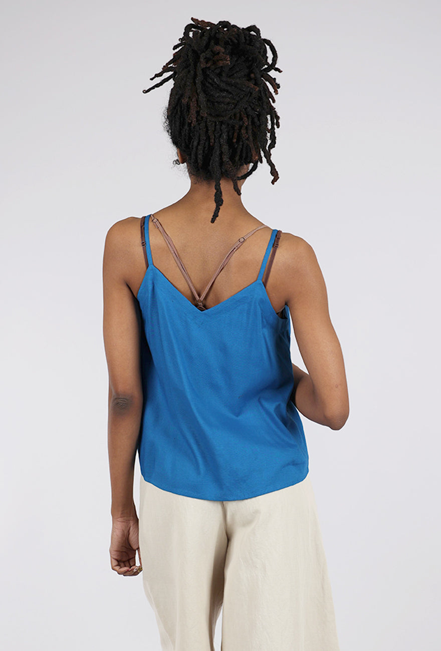 Dress Addict Double V Tank, Indigo