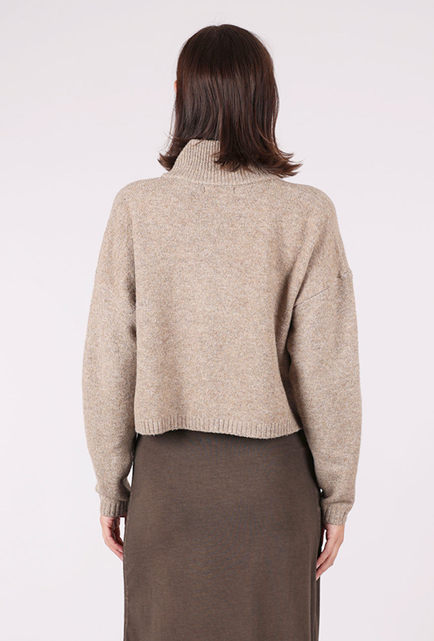 Grade & Gather High Collar Cardie, Natural