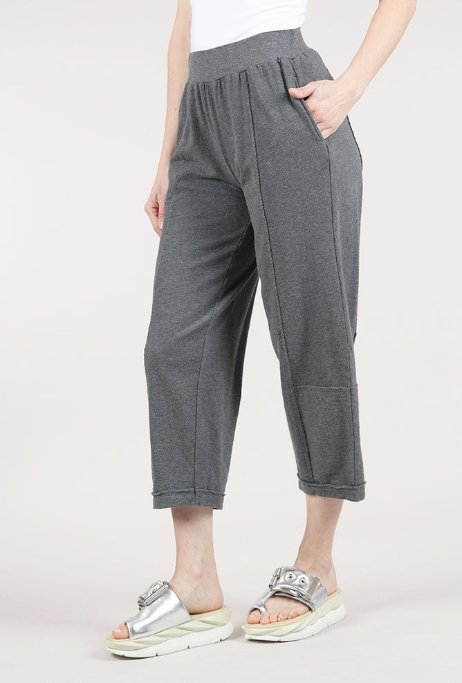 Mododoc Relaxed Lantern Sweatpants, Heathered Ebony