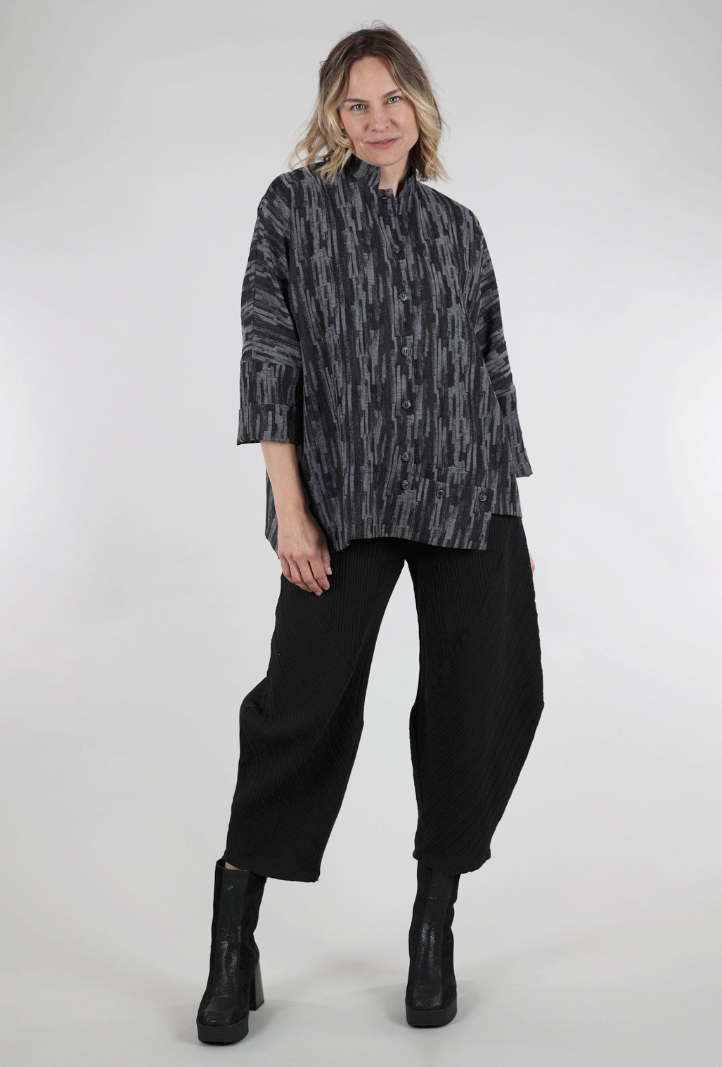 M Square Rina Lamina Jacket, Steel