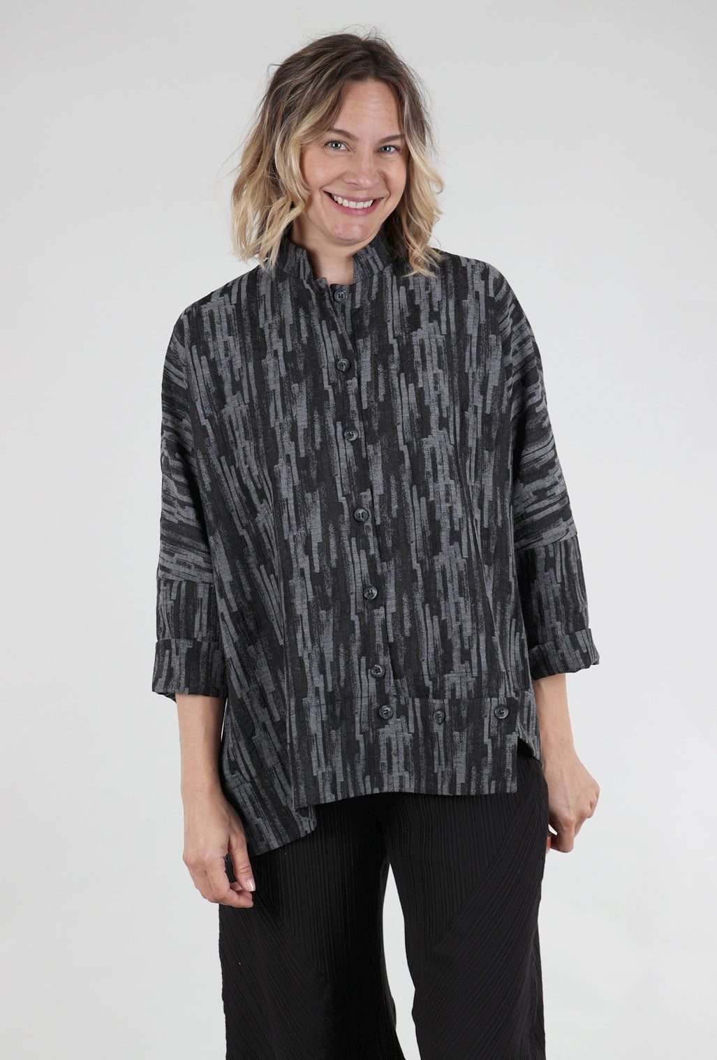M Square Rina Lamina Jacket, Steel