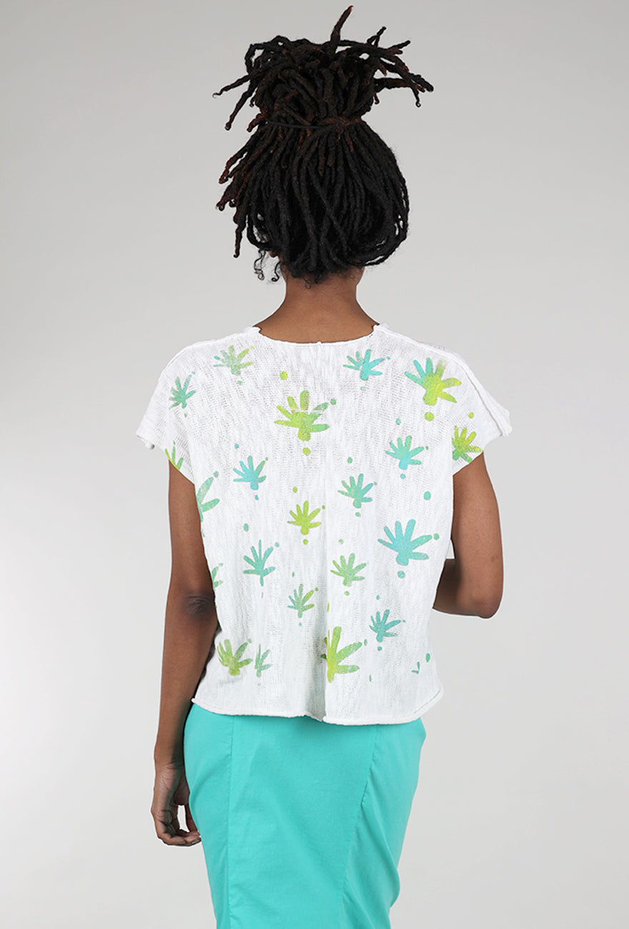 Paper Temples Box Sweater Vest, White/Yellow