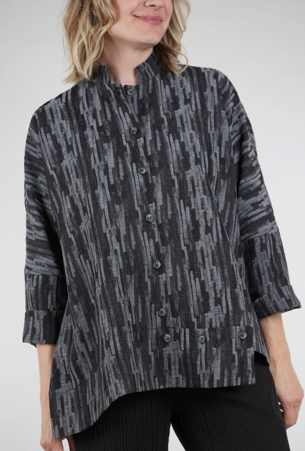 M Square Rina Lamina Jacket, Steel