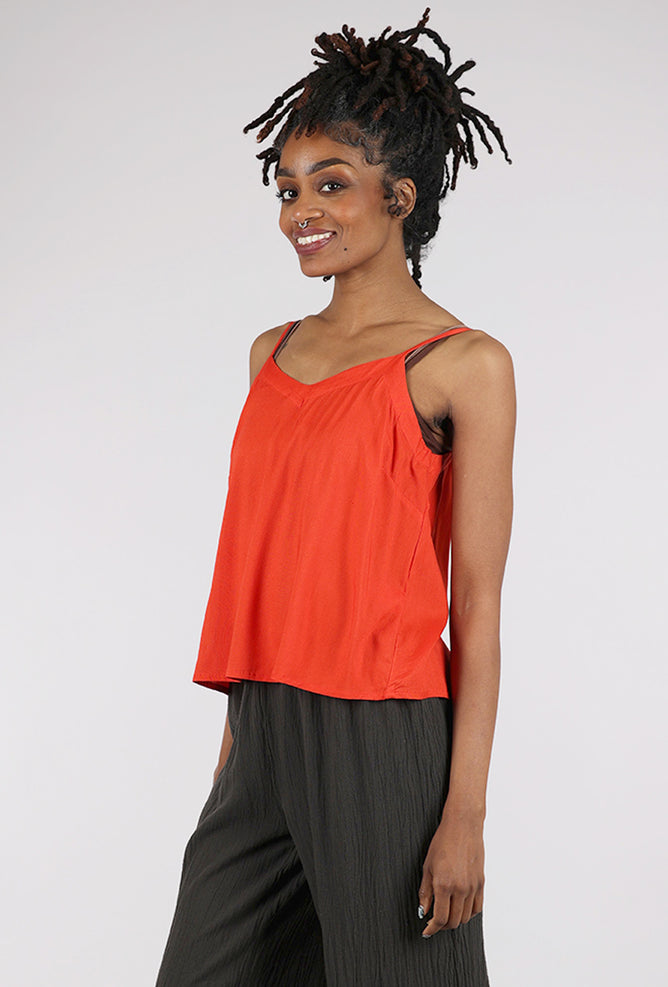 Dress Addict Double V Tank, Orange