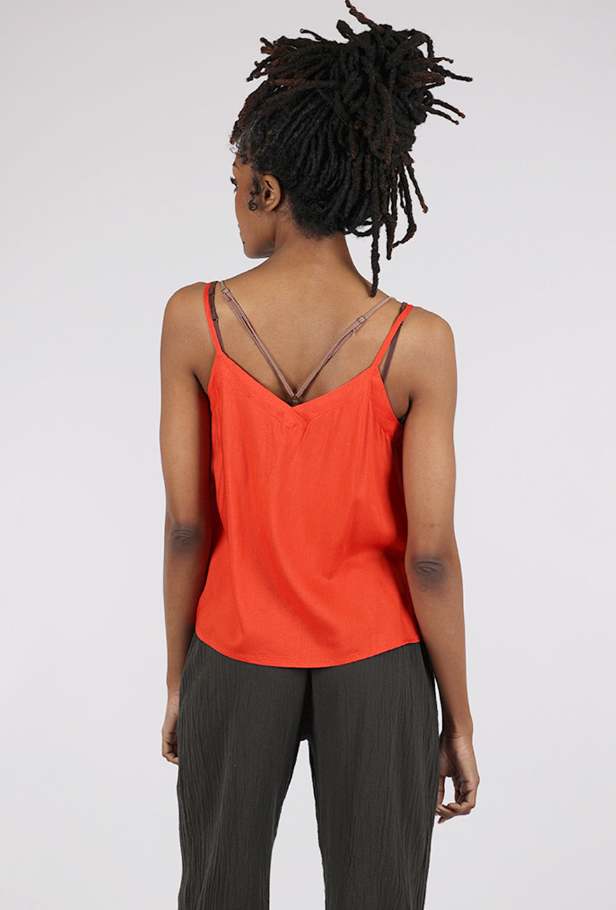 Dress Addict Double V Tank, Orange