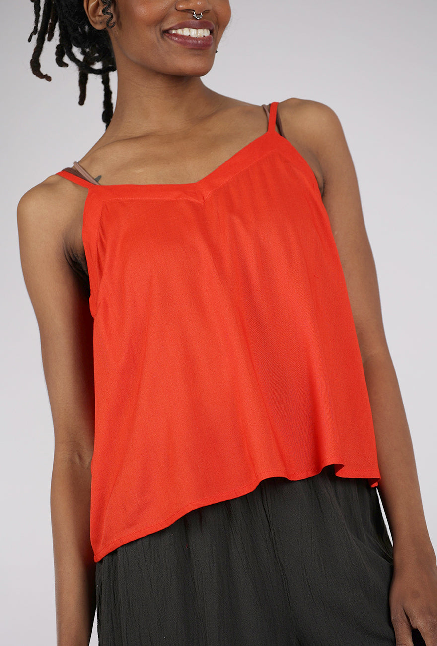 Dress Addict Double V Tank, Orange