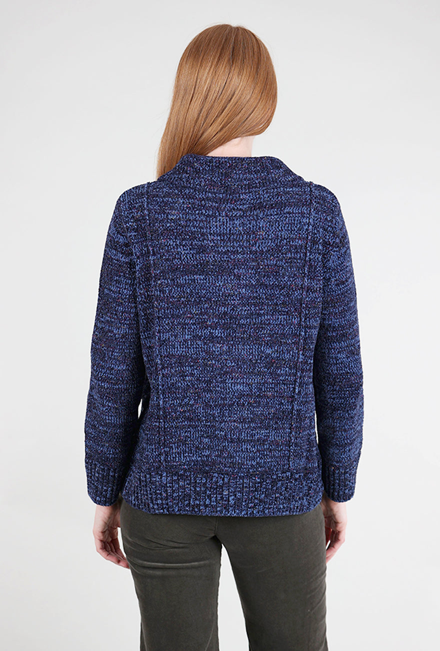 Habitat Tweedy Chenille Cardigan, Navy