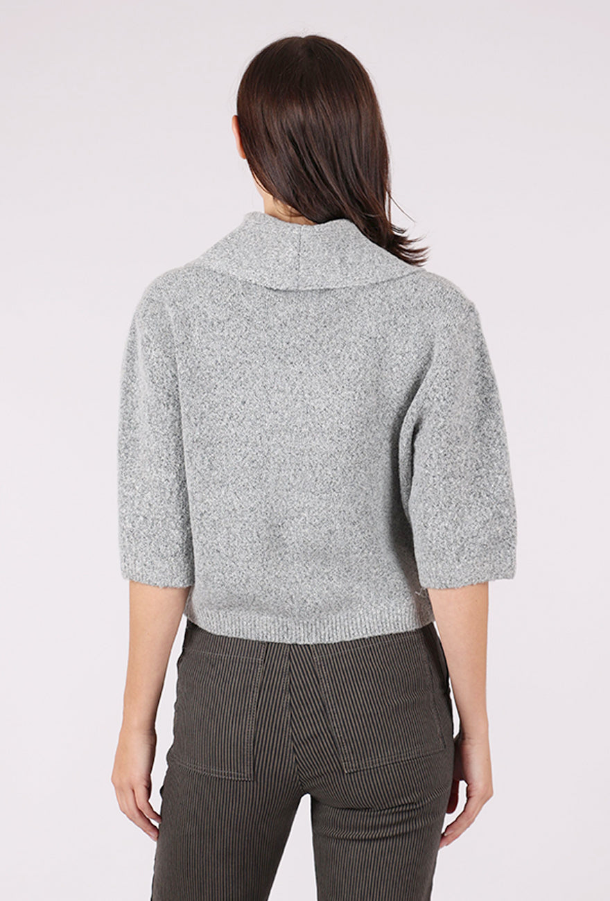 Grade & Gather Cutie Collar Sweater, Light Gray
