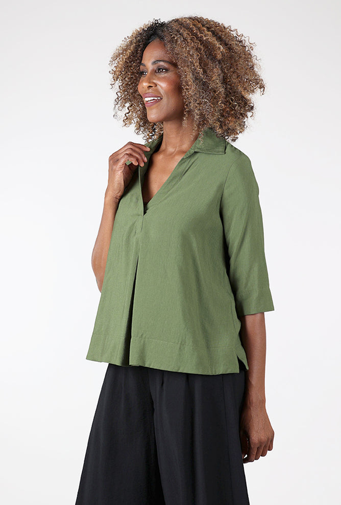 Rayon Amelia Top, Pine Angle 2