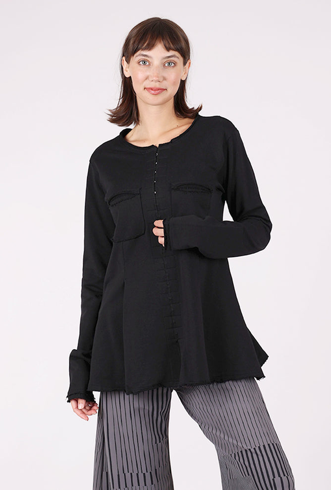 Pluslavie The Hooks Long Jacket, Black