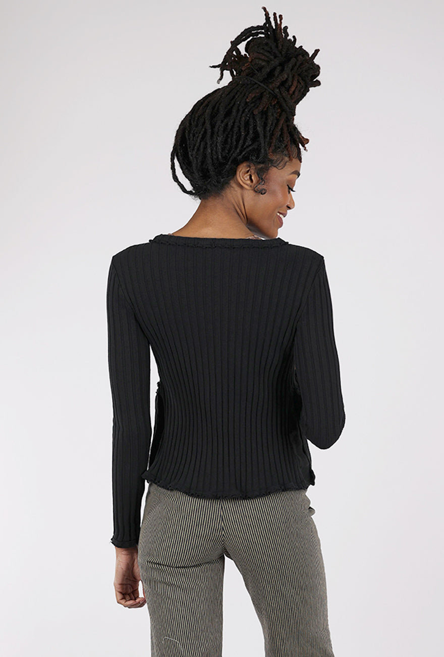 Kedziorek Mixed Media Shrunken Jacket, Black