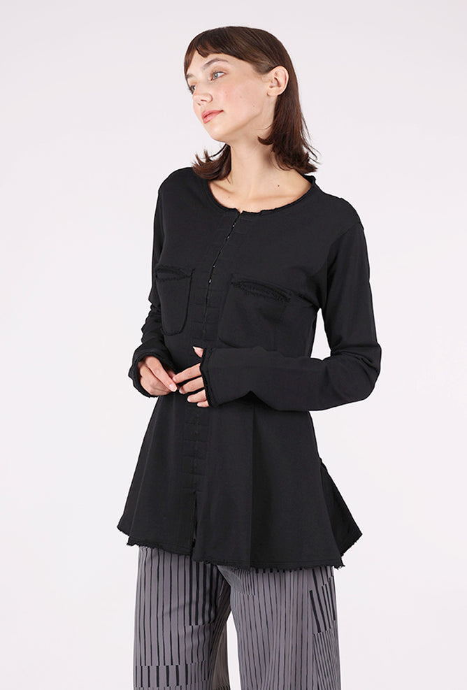 Pluslavie The Hooks Long Jacket, Black