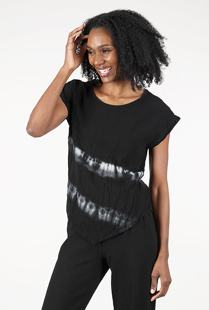 Oh My Gauze Grace Top, Wave Black