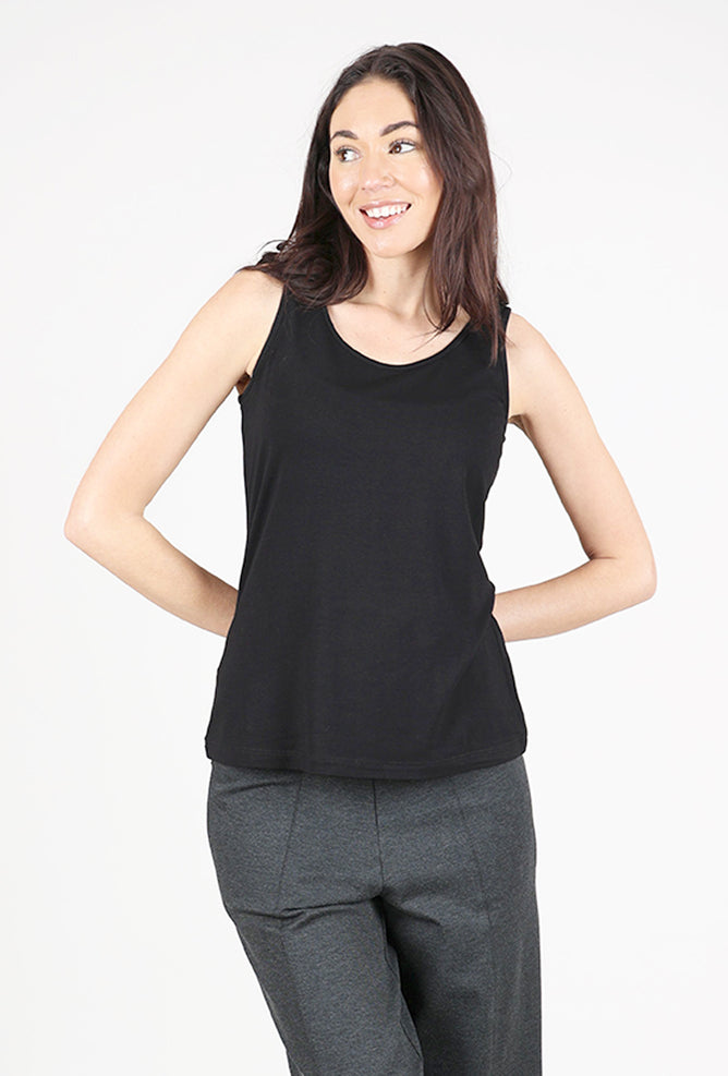 Olivia Foundation Knit Layering Tank, Black