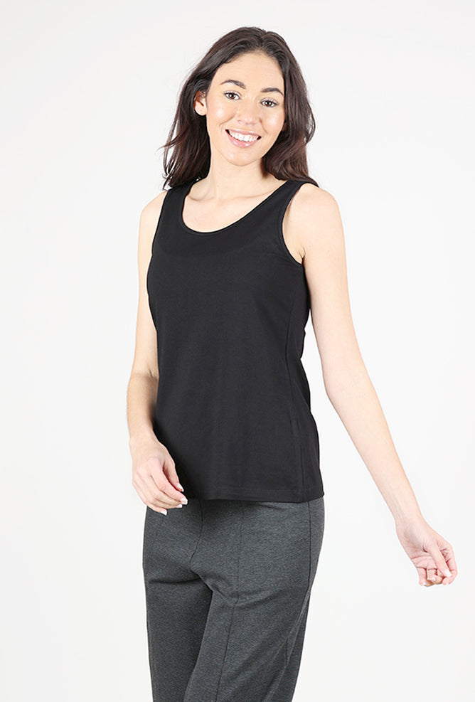 Olivia Foundation Knit Layering Tank, Black