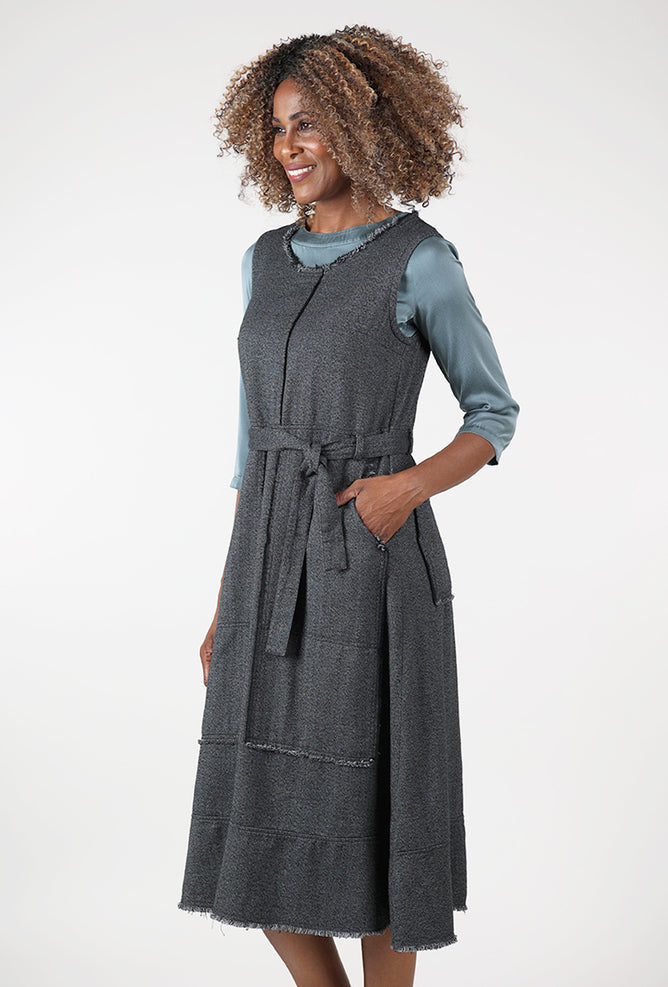 Grizas Pinafore Panache Dress, Charcoal