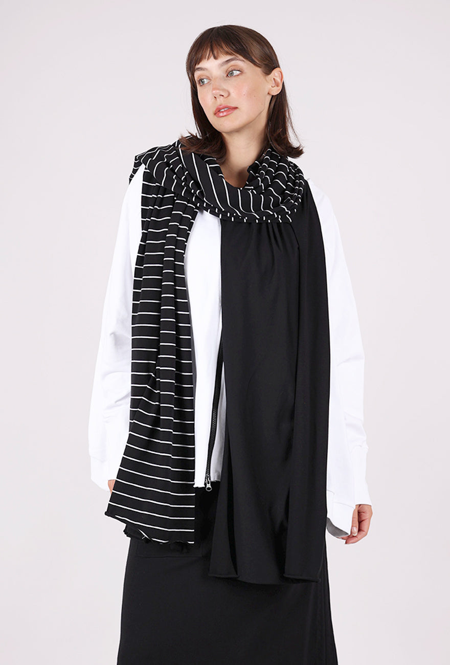 Pluslavie Multi Scarf, Black/Pinstripe