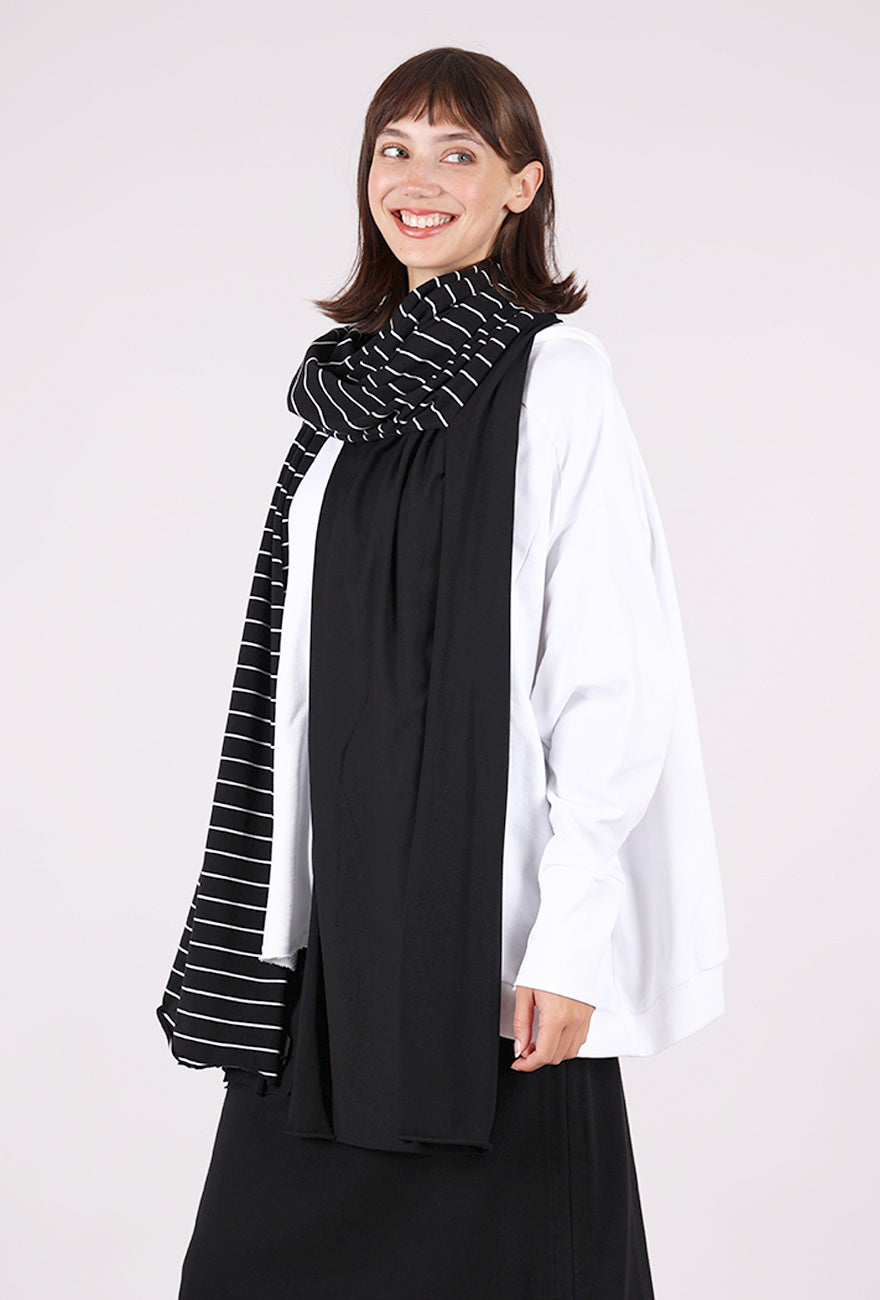 Pluslavie Multi Scarf, Black/Pinstripe