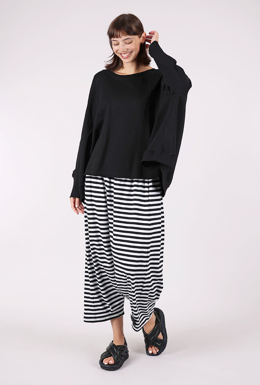 Pluslavie Wide Short Sweat, Black