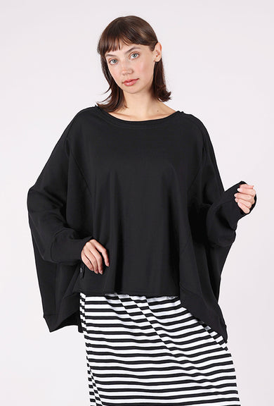 Pluslavie Wide Short Sweat, Black