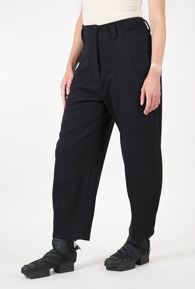 Lurdes Bergada Fleece Barrel Pants, Black