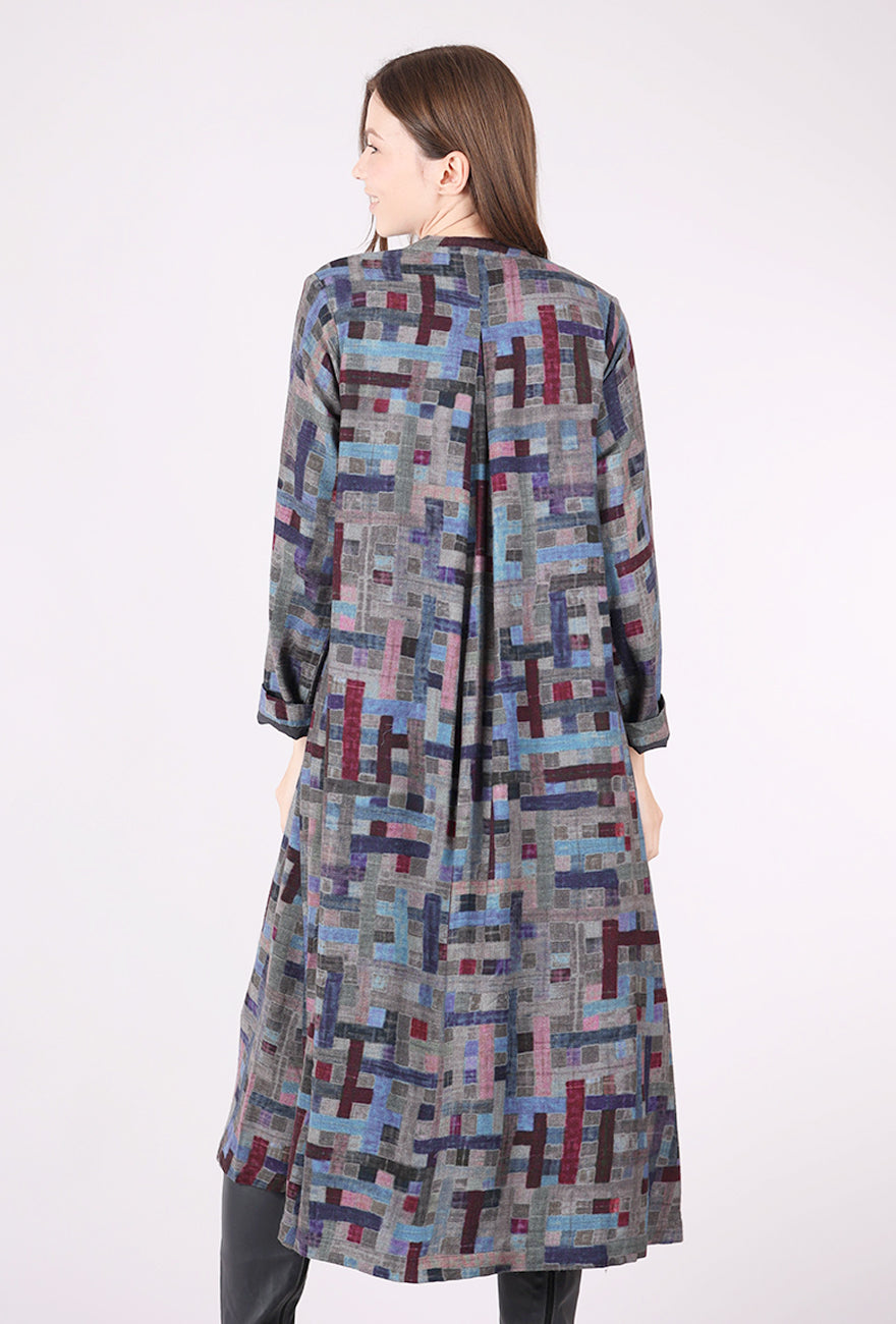 Neeru Kumar Ms. Hess Dress, Mauve/Gray