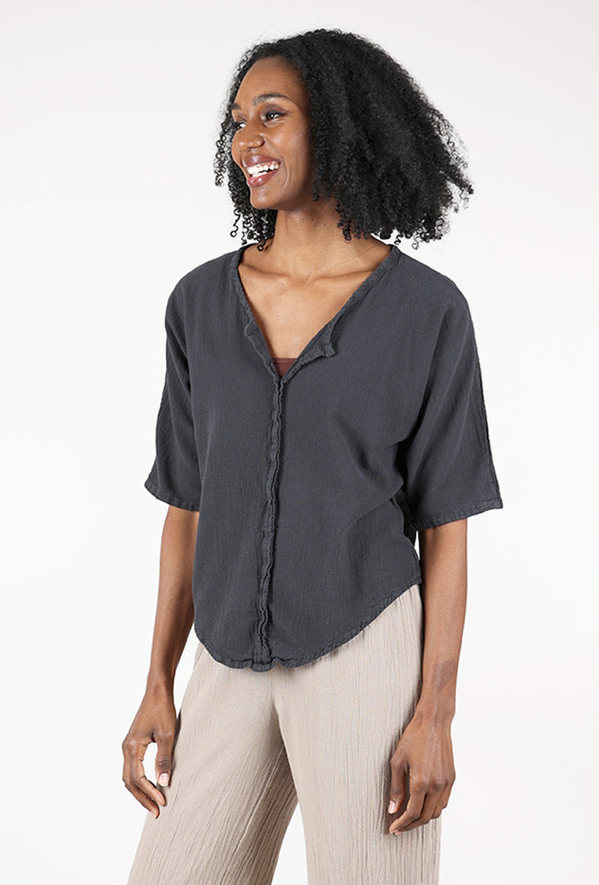Oh My Gauze Tiny Top, Coal