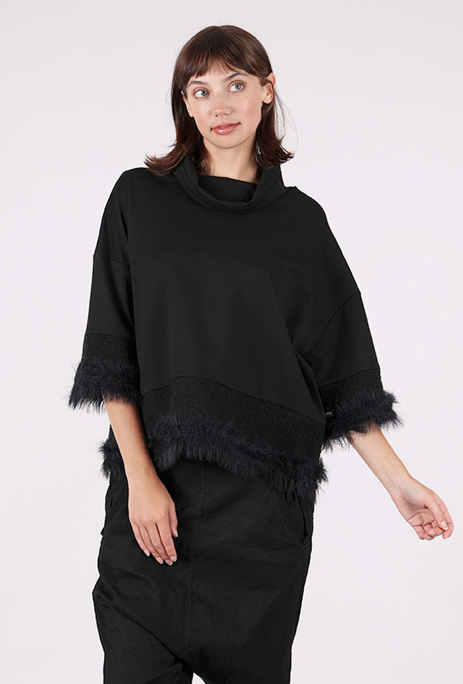 XD Xenia Design Kova Fringed Top, Black