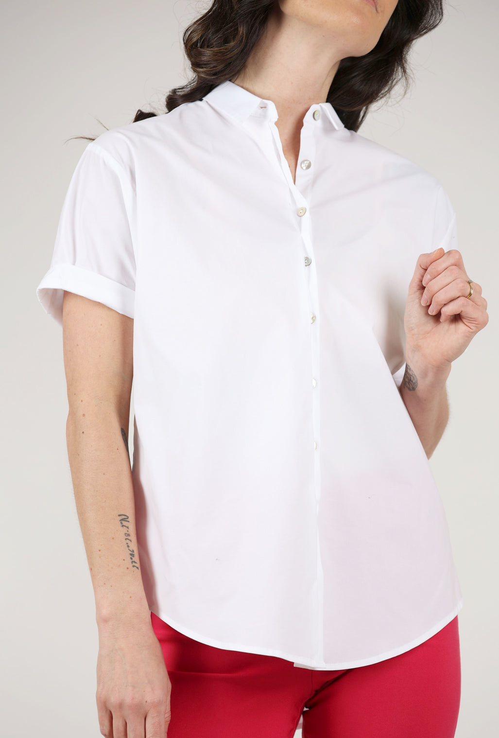 Estelle & Finn Boy Camp Shirt, White