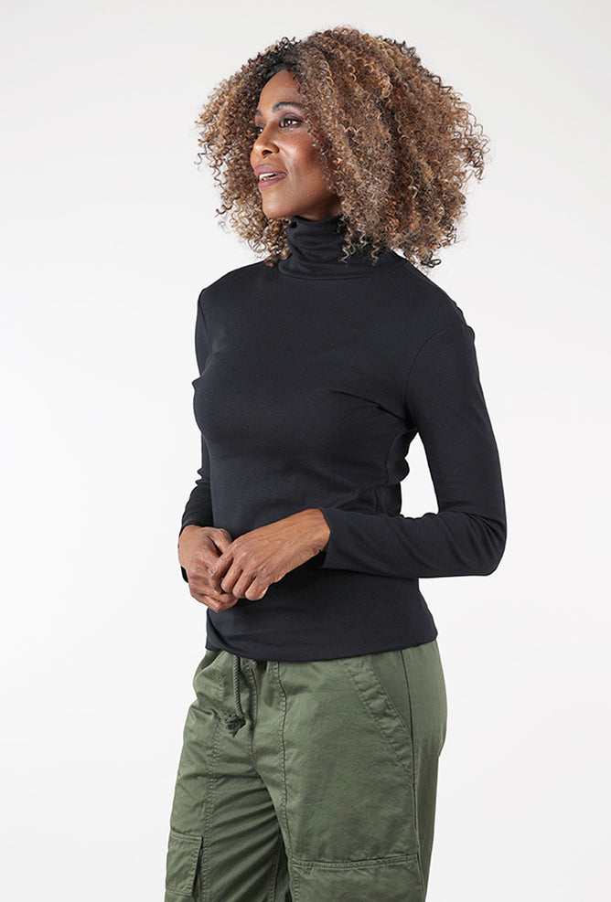 By Basics Slim BB Turtleneck, Black