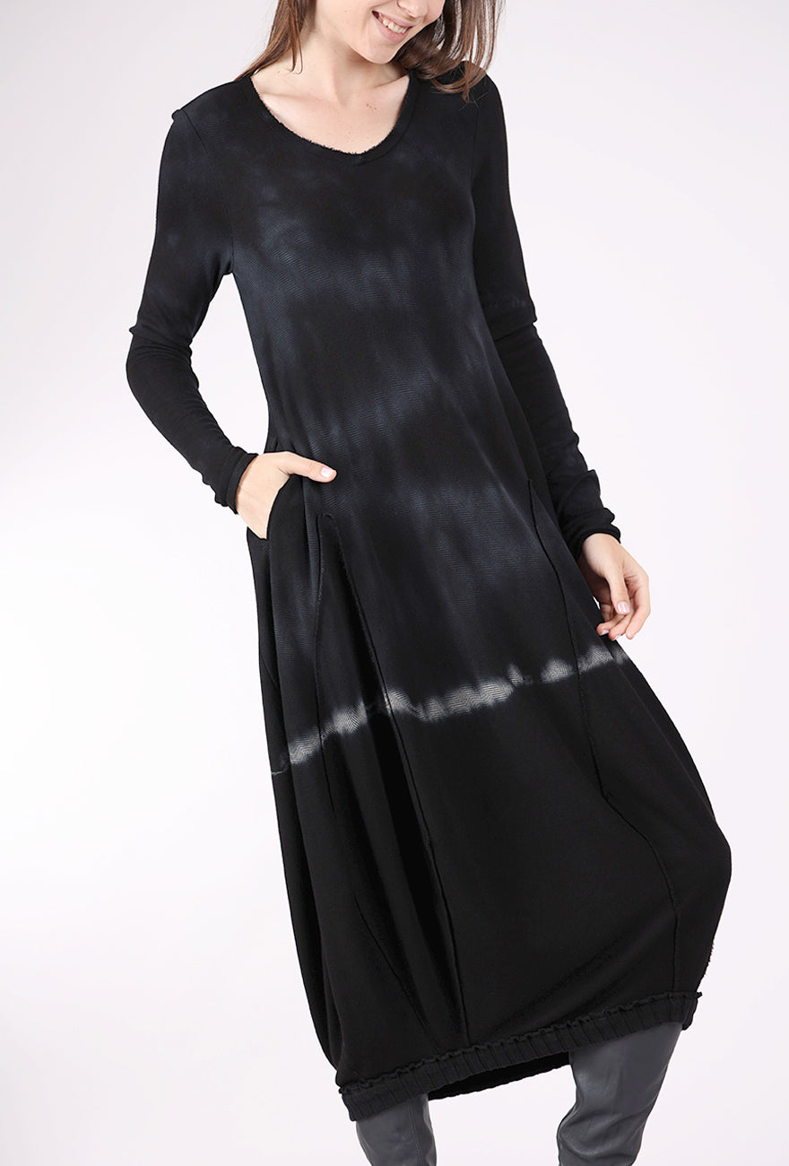 Kedziorek Hand-Dyed Sukienka Dress, Black/Blue