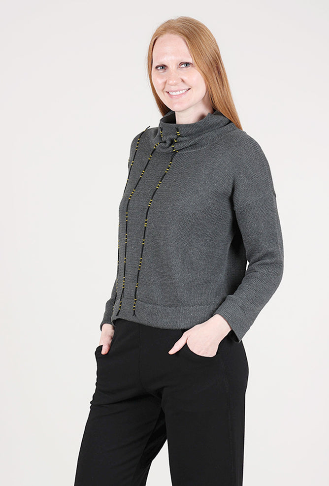 Red Thread Taylor Sweater, Charcoal