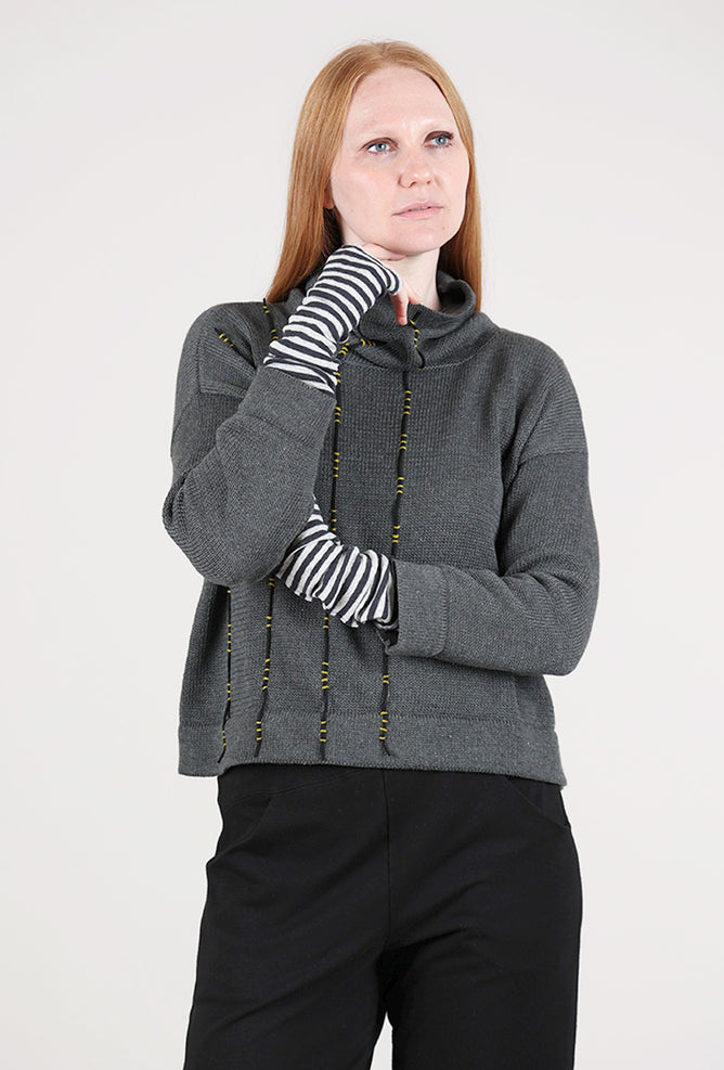Merino Wool Wrist Warmers, Charcoal/Gray