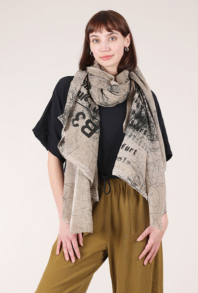 Studio B3 Avisto Scarf, Sand All Over Print