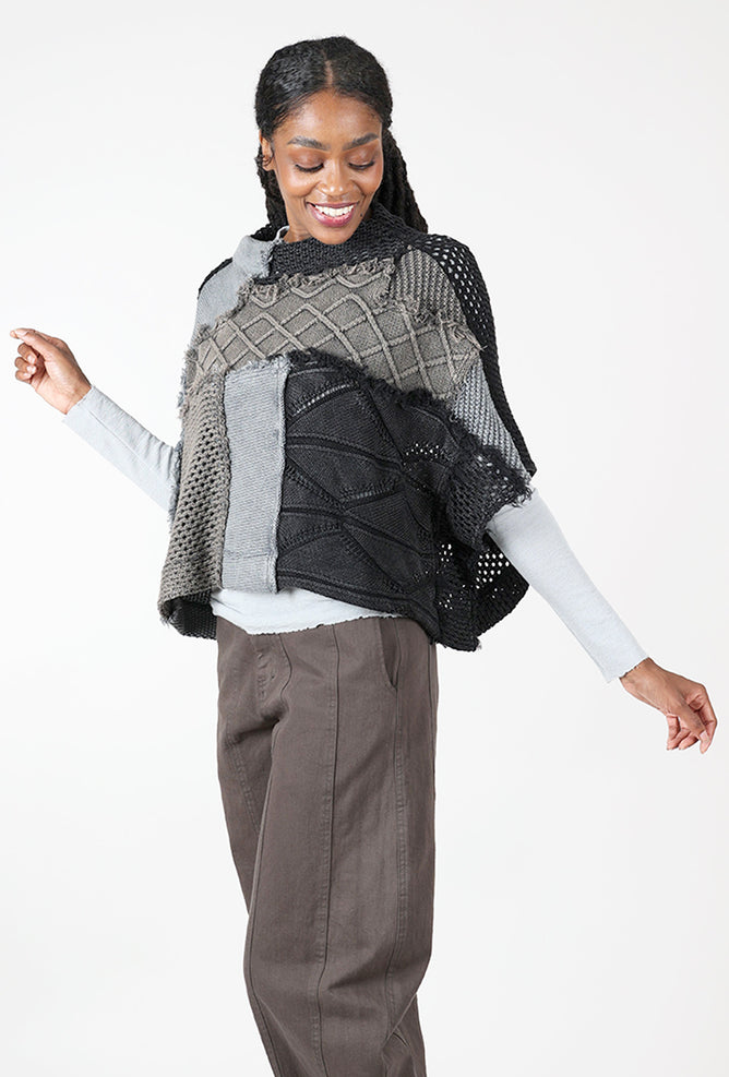 Moyuru Mix Textile Pullover, Mud/Chambray