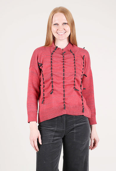 Red Thread Dale Sweater, Scarlet